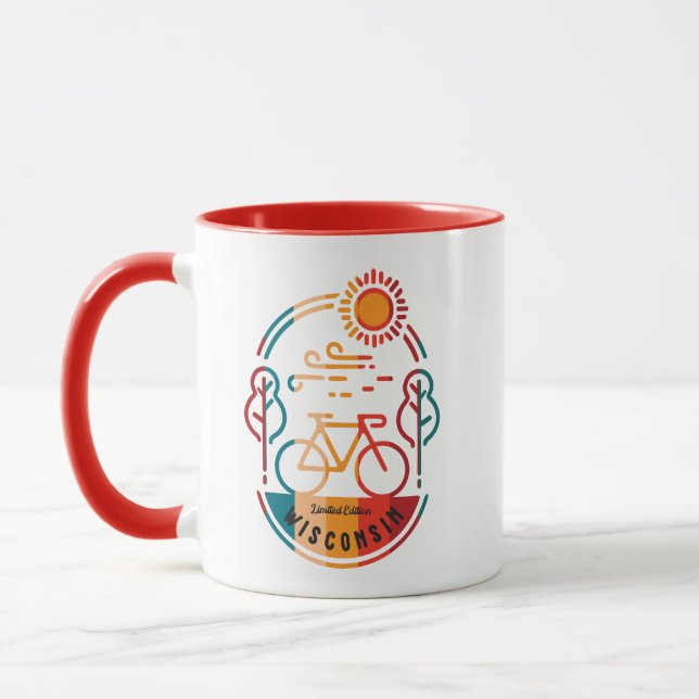 Mug Piste cyclable Retro Wisconsin (Gauche)