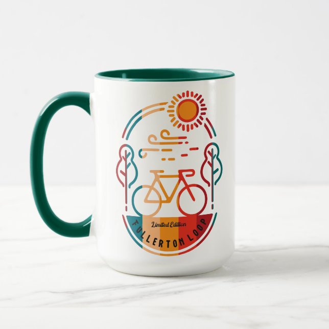 Mug Piste cycliste Retro Fullerton Loop (Gauche)