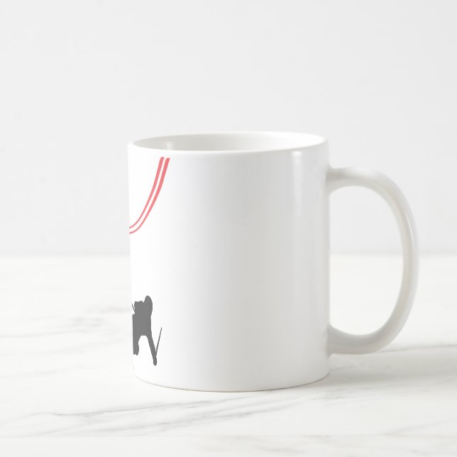 Mug piste rouge de ski alpin (Droite)