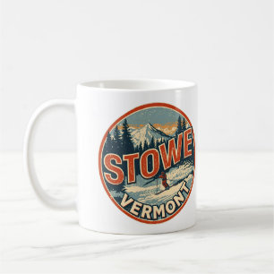 Mug Pistes de ski extérieures hivernales vintage Stowe
