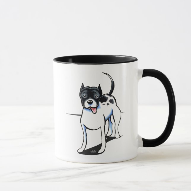 Mug Pit Bull APBT noir blanc (Droite)