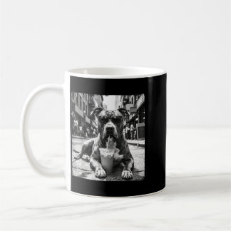 Mug Pit Bull Buvant un Café Glacé Art de Rue de Chien