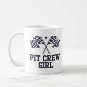 Mug Pit Crew Girl Racer Enthousiaste Racer Anniversair