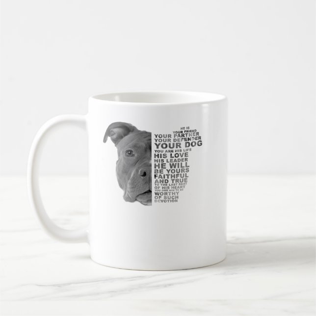 Mug Pitbull Chien Il Est Votre Ami Votre Partenaire Vo (Gauche)