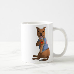 Mug Pitbull I Love Maman Tattoo Chien Chemise Drôle Mè