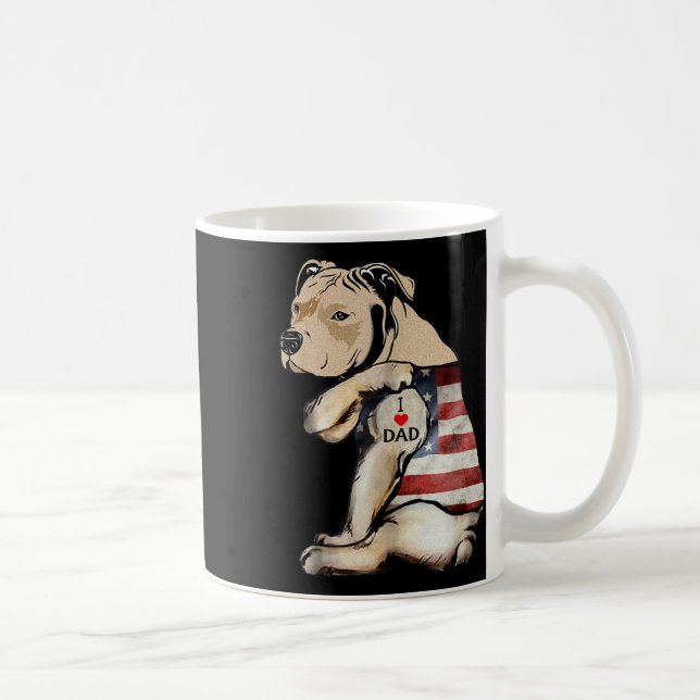 Mug Pitbull I Love Papa Tattoo Fête des pères (Droite)