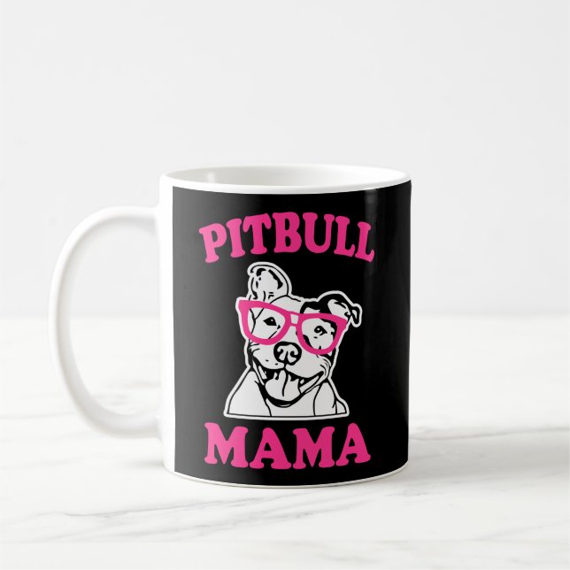 Mug Pitbull Mama Femme Chien Taureau Pit Maman Sweat - (Gauche)