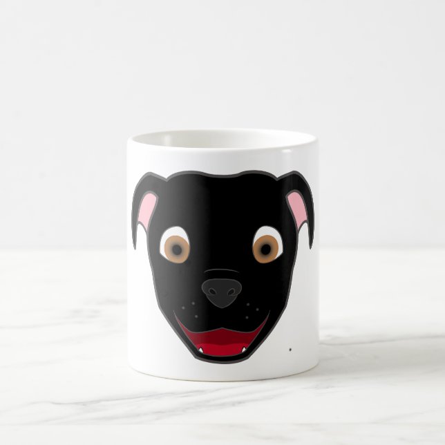 Mug Pitbull noir font face (Centre)