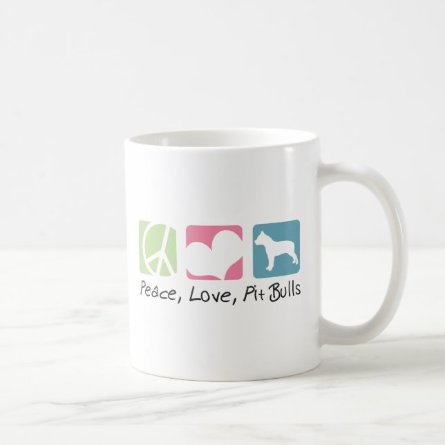 Mug Pitbulls d'amour de paix (Droite)