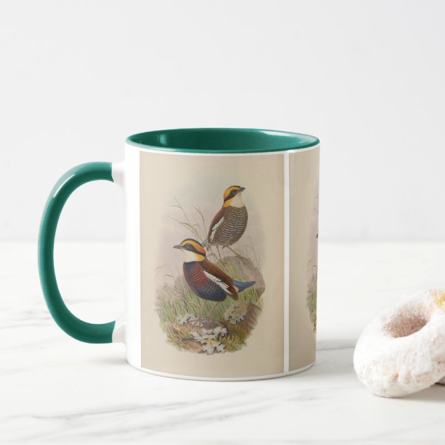 Mug Pitta de van der Bosch par John Gould (Avec donut)