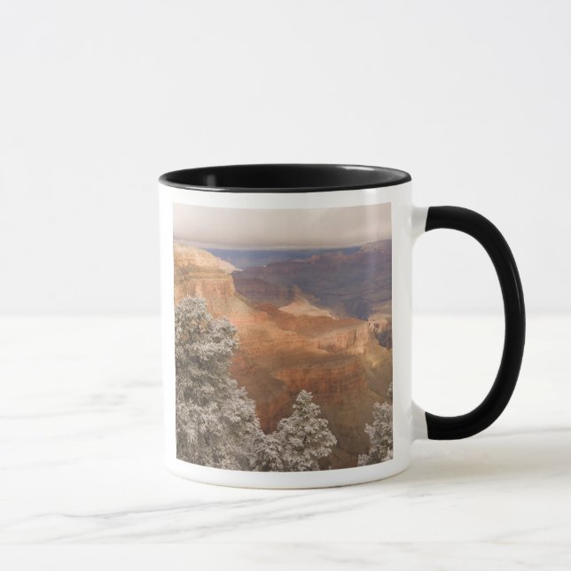 Mug Pittoresque paysage hivernal enneigé le long du su (Droite)