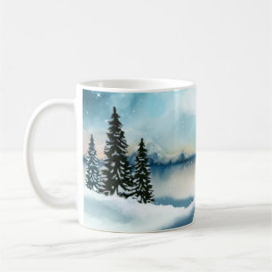 Mug Pittoresque Winter Wonderland aquarelle peinture