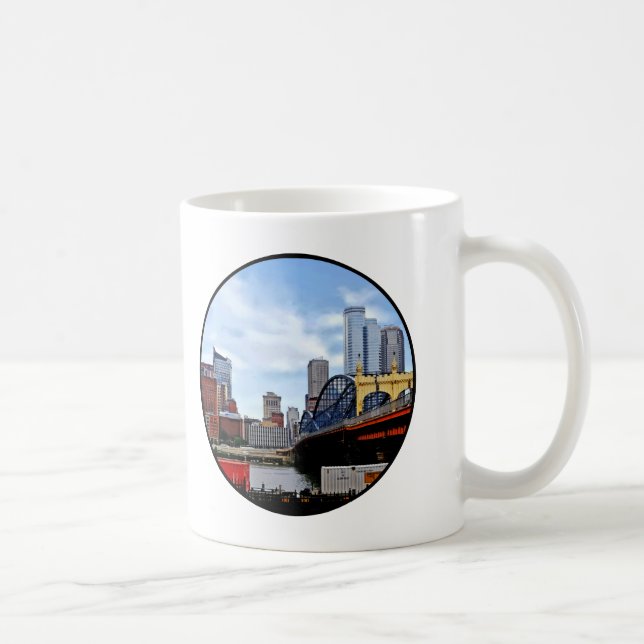 Mug Pittsburgh PA - Train Par Smithfield St Bridge (Droite)