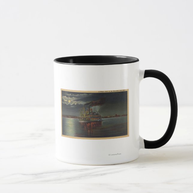 Mug Pittsburgh, PA - Vue nocturne de Steamer & Ohio (Droite)