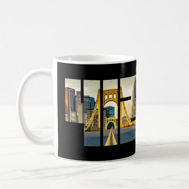 Mug Pittsburgh Pennsylvania Steel City Skyline 412 Can (Gauche)