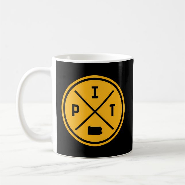 Mug Pittsburgh Pit Circle Patch Jaune (Gauche)