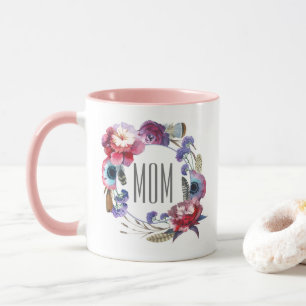 Mug Pivoine de fleur sauvage florale avec le jour de