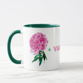 Mug Pivoine Rose Étoile Féminine Moderne Personnaliser