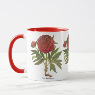 Mug Pivoines anciennes, Fleurs de pivoine par Basilius