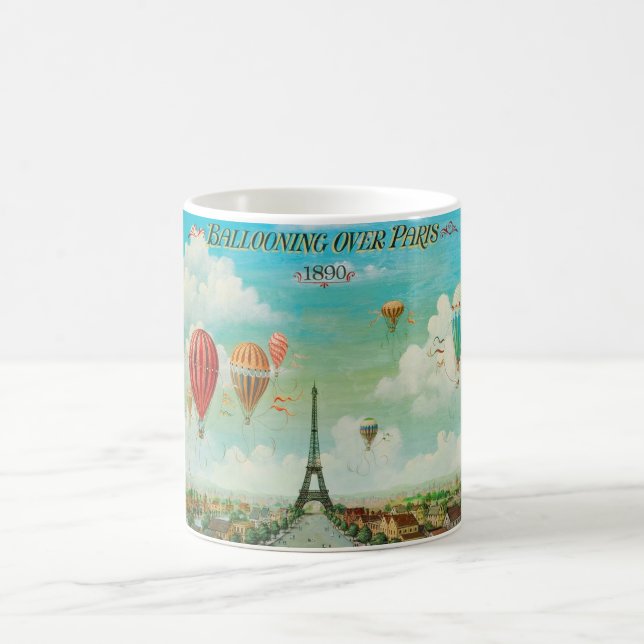 Mug PixDezines ballons vintages/eiffel/paris (Centre)