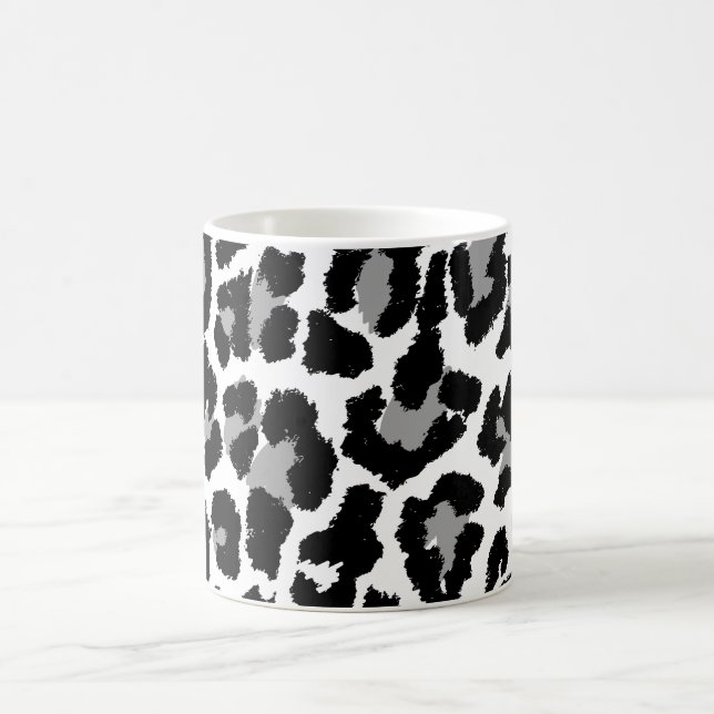 Mug PixDezines black and white leopard print (Centre)