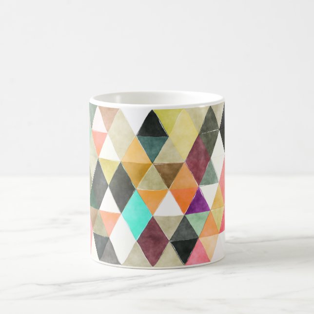 Mug PixDezines Boho Triangles géométriques/réglables (Centre)