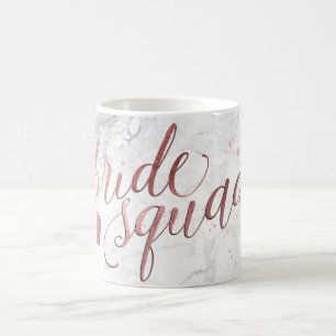 Mug PixDezines Bride Squad/Faux Rose Gold Script