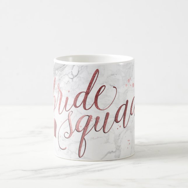 Mug PixDezines Bride Squad/Faux Rose Gold Script (Centre)