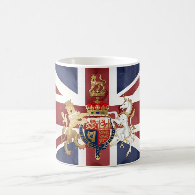 Mug PIXDEZINES COULEUR D'EAU UNION JACK et INSIGNIE (Centre)