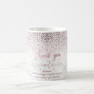 Mug PixDezines DAZZLED FAUX ROSE OR CONFETTI