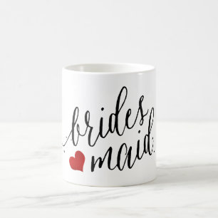Mug PixDezines Demoiselle d'honneur/Heart/Écriture mod