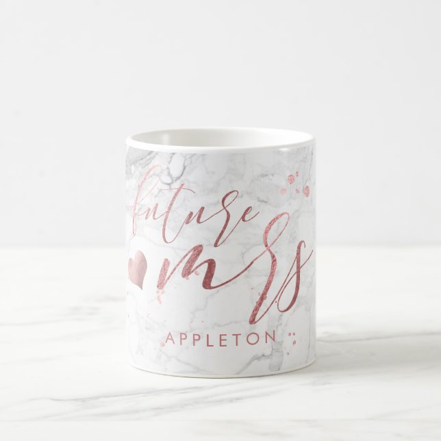 Mug PixDezines Future Mme/Faux Rose Gold/Modern Script (Centre)
