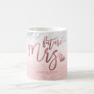 Mug PixDezines Future Mme/Faux Rose Gold/Modern Script