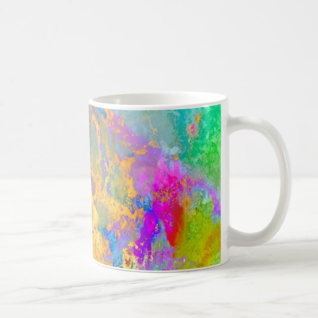 MUG PIXDEZINES GALAXY ABSTRAIT, COULEURS VIVES (Droite)