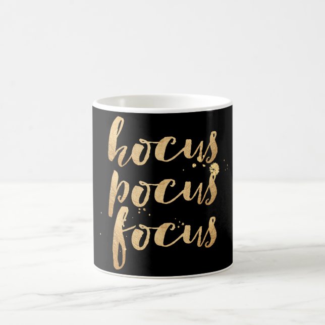 Mug PixDezines Hocus/Pocus/Focus/Faux Gold/do-it-yours (Centre)