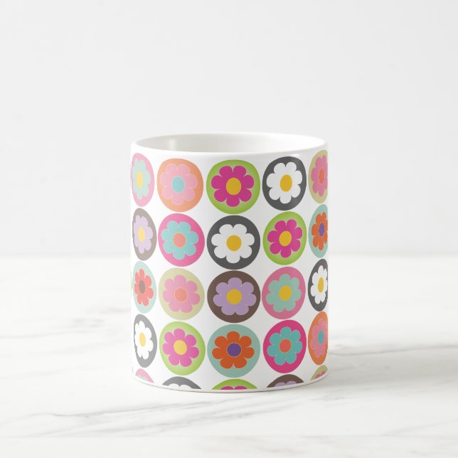 Mug PixDezines marguerites groovy/couleur de fond diy (Centre)