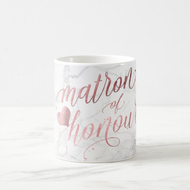 Mug PixDezines Matrone d'Honneur/Faux Or Rose+Marbre (Centre)