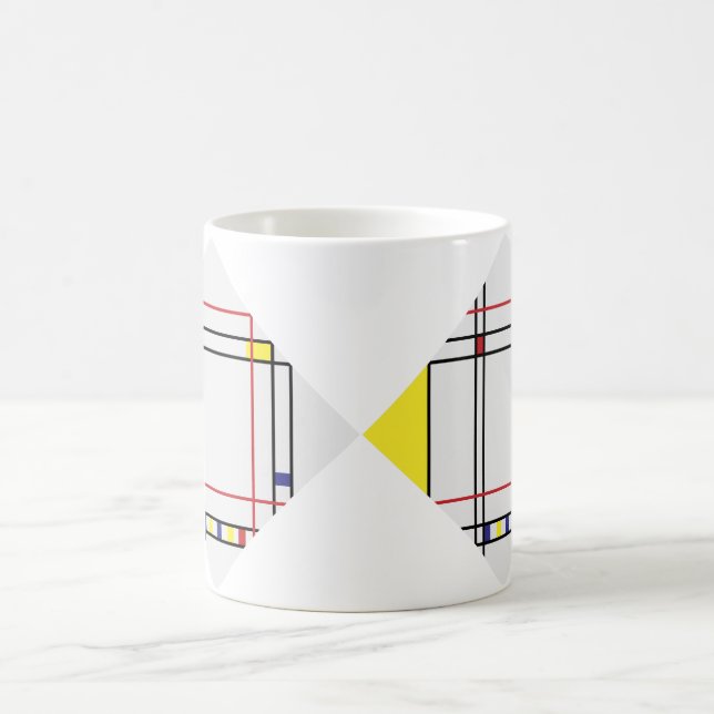 Mug PixDezines Mondrian, Minimaliste (Centre)