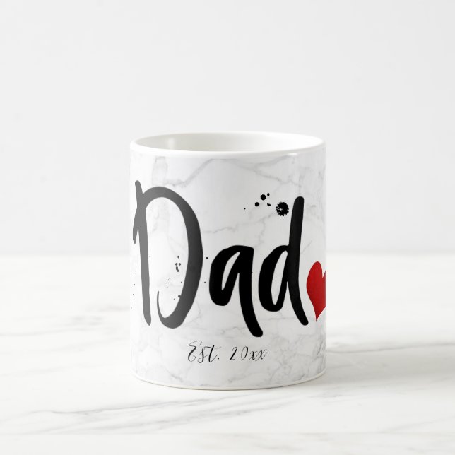 Mug PixDezines NOUVEAU MARBRE DAD+Script moderne (Centre)