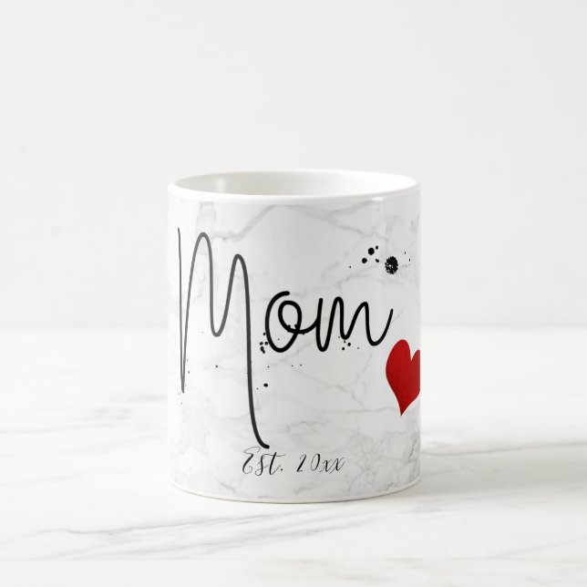 Mug PixDezines NOUVEAU MOM Marbre+Script moderne (Centre)