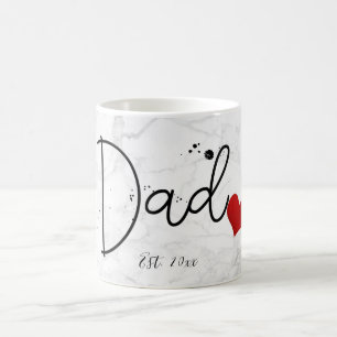 Mug PixDezines NOUVEAU PÈRE Marbre+Moderne Script