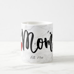Mug PixDezines NOUVELLE MAMAN Marbre+Moderne Script