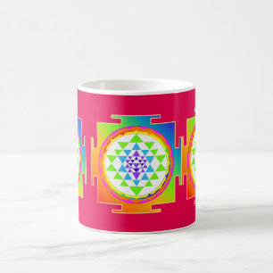 Mug PixDezines Sri Yantra Chakra Nettoyage/DIY fond