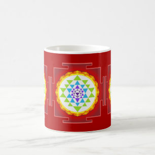 Mug PixDezines Sri Yantra Chakra Nettoyage/DIY fond