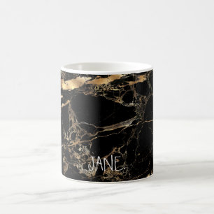 Mug PixDezines VINS EN MARBRE NOIR FAUX OR