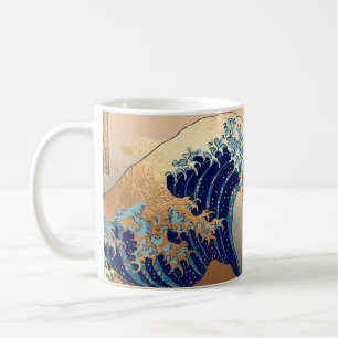 Mug PixDezines Vintage, grande vague, Hokusai 葛 飾 北 斎