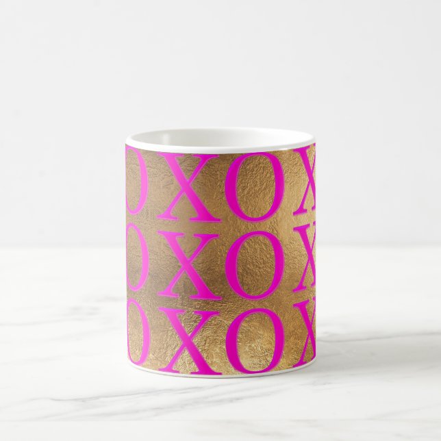 Mug PixDezines XOXO Rose chaud/Or Faux/do-it-yourself  (Centre)
