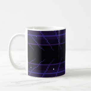Mug pixel art des années 80 Retro sci-Fi arrière - pla