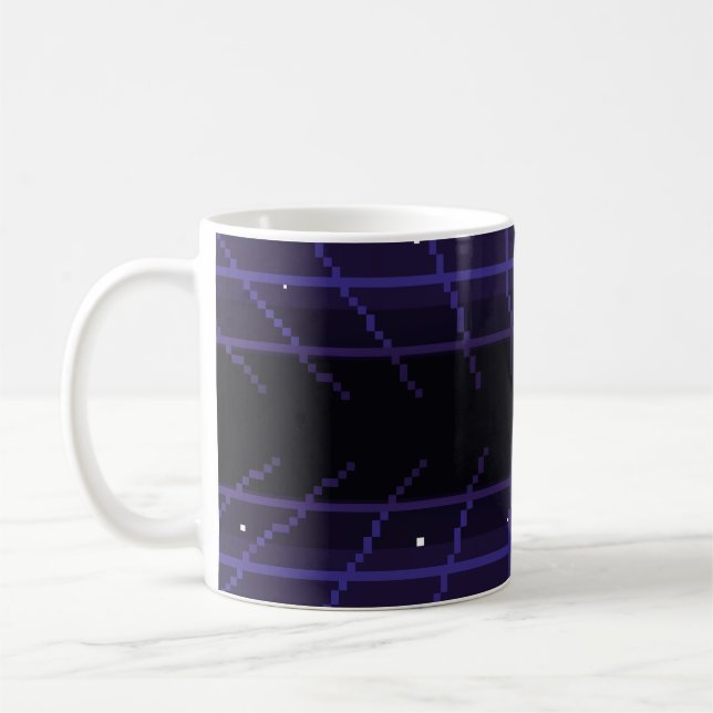 Mug pixel art des années 80 Retro sci-Fi arrière - pla (Gauche)