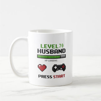 Mug Pixel Art Design Rétro pour Mari Joueur Drôle 